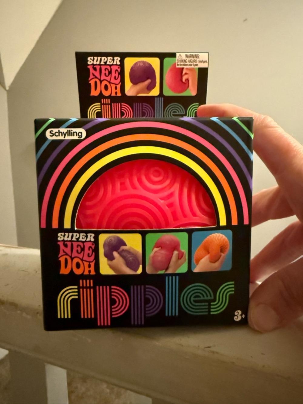 Schylling Super NeeDoh Ripples XL Pink Giant Sensory Squishy Fidget Ball NIB